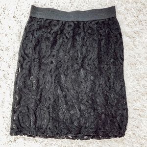New York & Co Black Lace Pencil Skirt